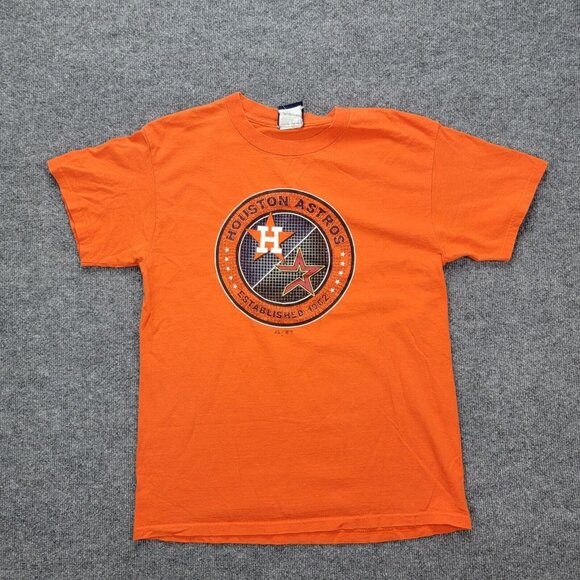 Houston Astros Tshirt Mens Medium Orange Short Sleeve MLB Baseball Sports‎ - Picture 1 of 7